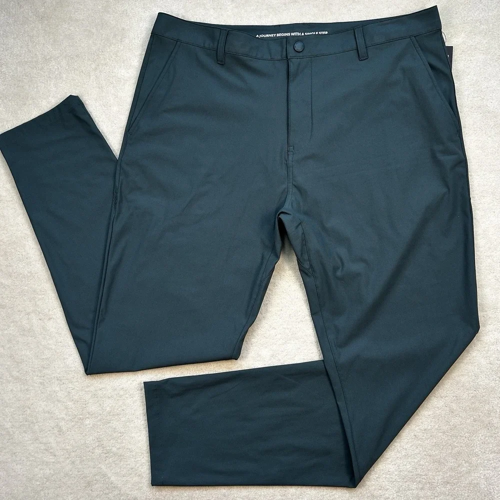 Rhone Commuter Pants Men's 38x33 Performance Stretch 5 Pocket Slim Straight